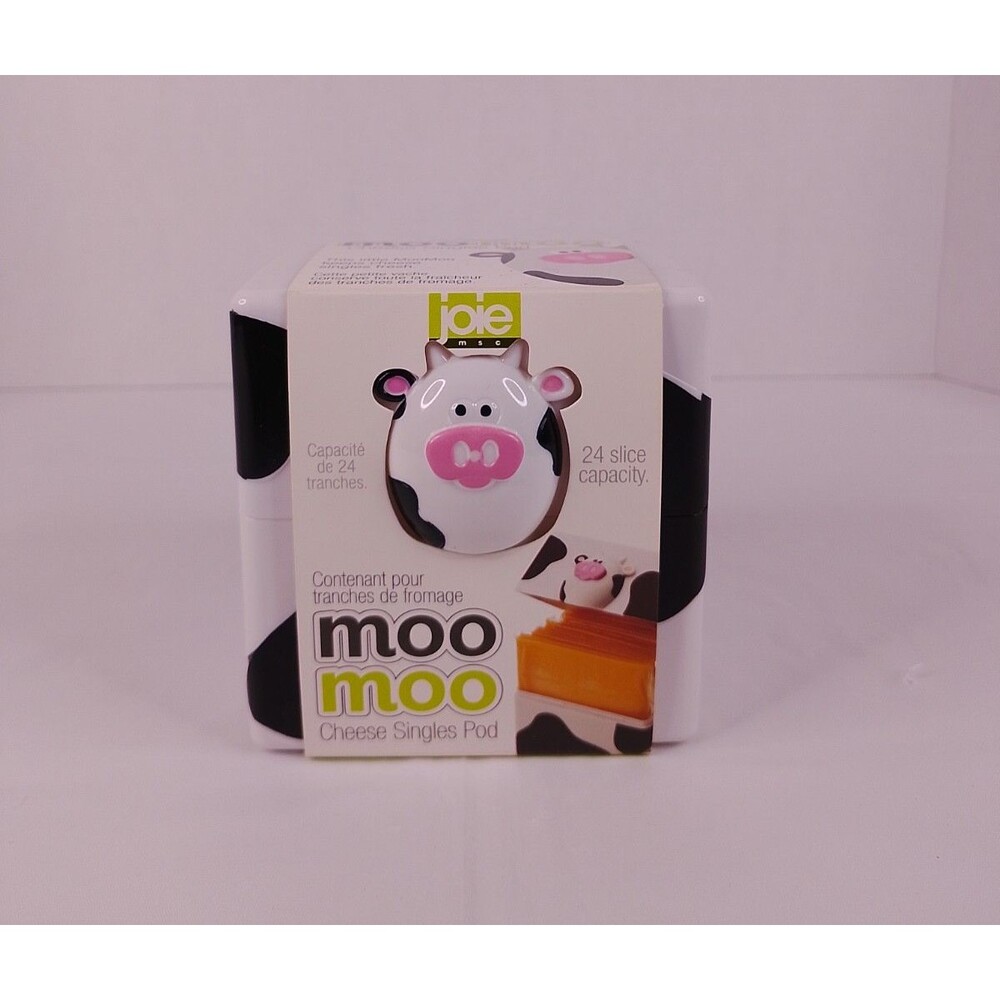 Joie Moo Moo Sliced Cheese Storage Container Pod Fridge Organizer NEW - Picture 1 of 6